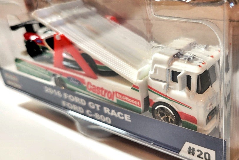 Hot Wheels Car Culture - Team Transport - Ford GT Race & 1960's Ford C-800 Transporter