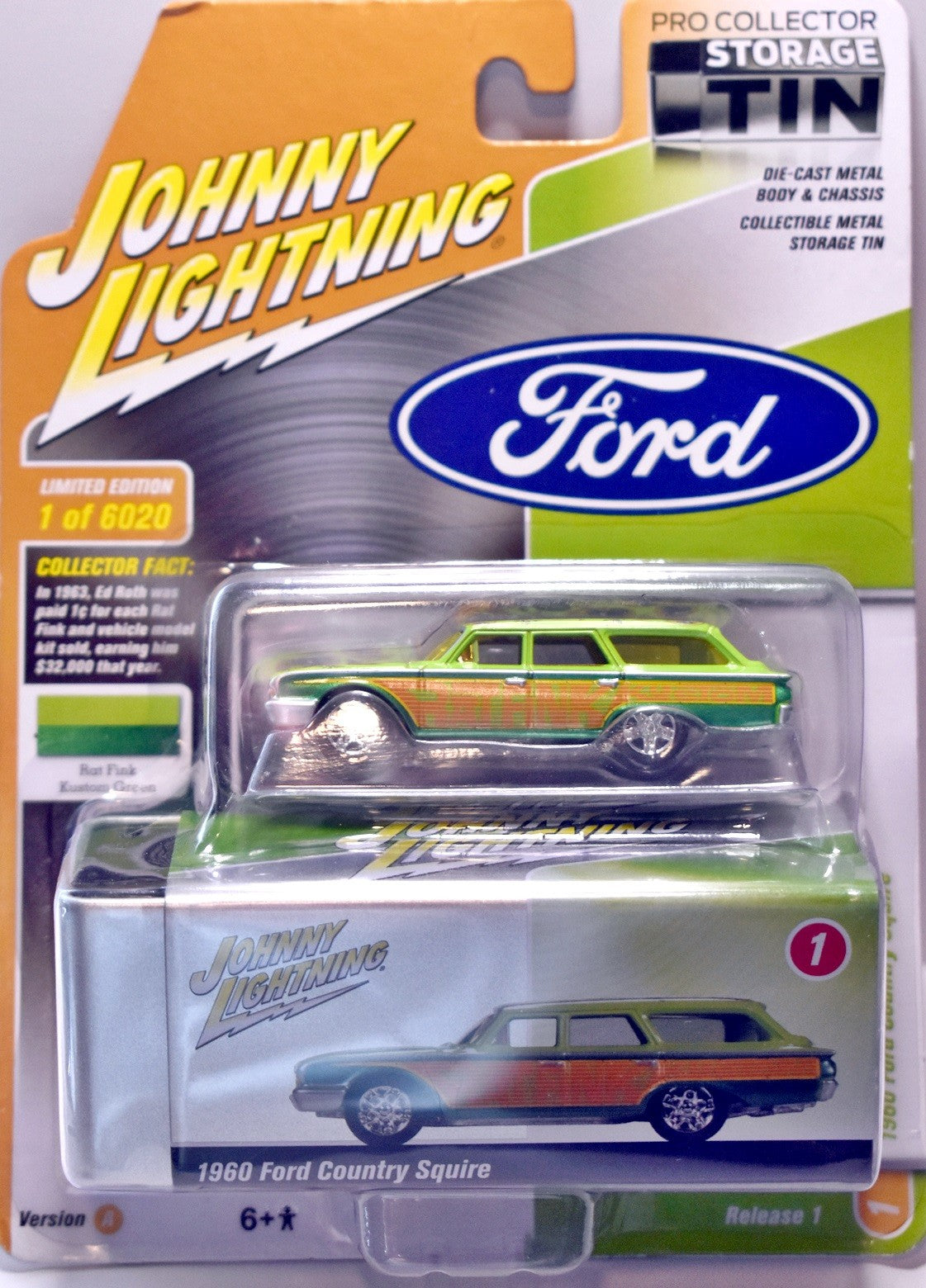 Johnny Lightning Pro Collector Series  Rat Fink - 1960 Ford Country Squire Station Wagon