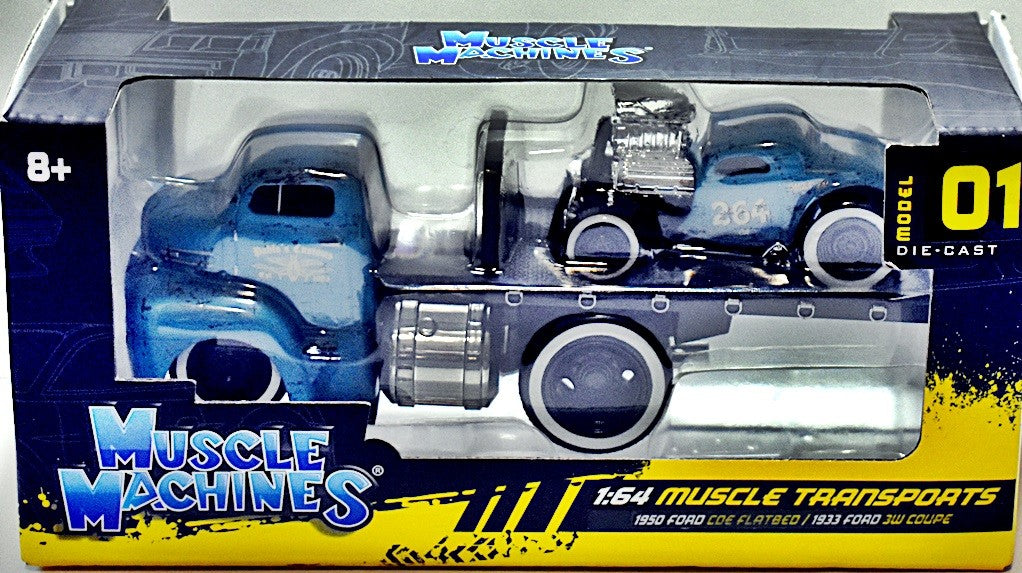 Muscle Machines  - Muscle Transports -  Pablo's Customs 1950 Ford COE Flatbed and 32 Ford 3 Window Coupe
