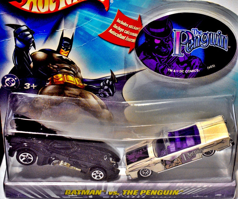 Hot Wheels - Batman vs The Penguin Set - 64 Lincoln Continental and Batmobile