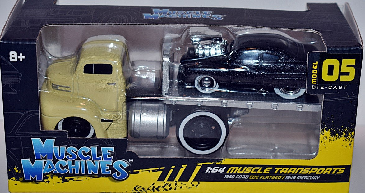 Muscle Machines  - Muscle Transports -  1950 Ford COE Flatbed and 49 Custom Merc Lead Sled