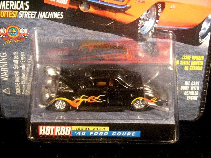 Racing Champions 1940 Ford Coupe Hot Rod with Traditional Flames