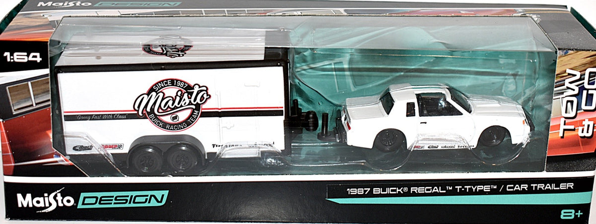 Maisto - Tow & Go - 1987 Buick  Regal T-Type  and Buick Racing Team Trailer Set