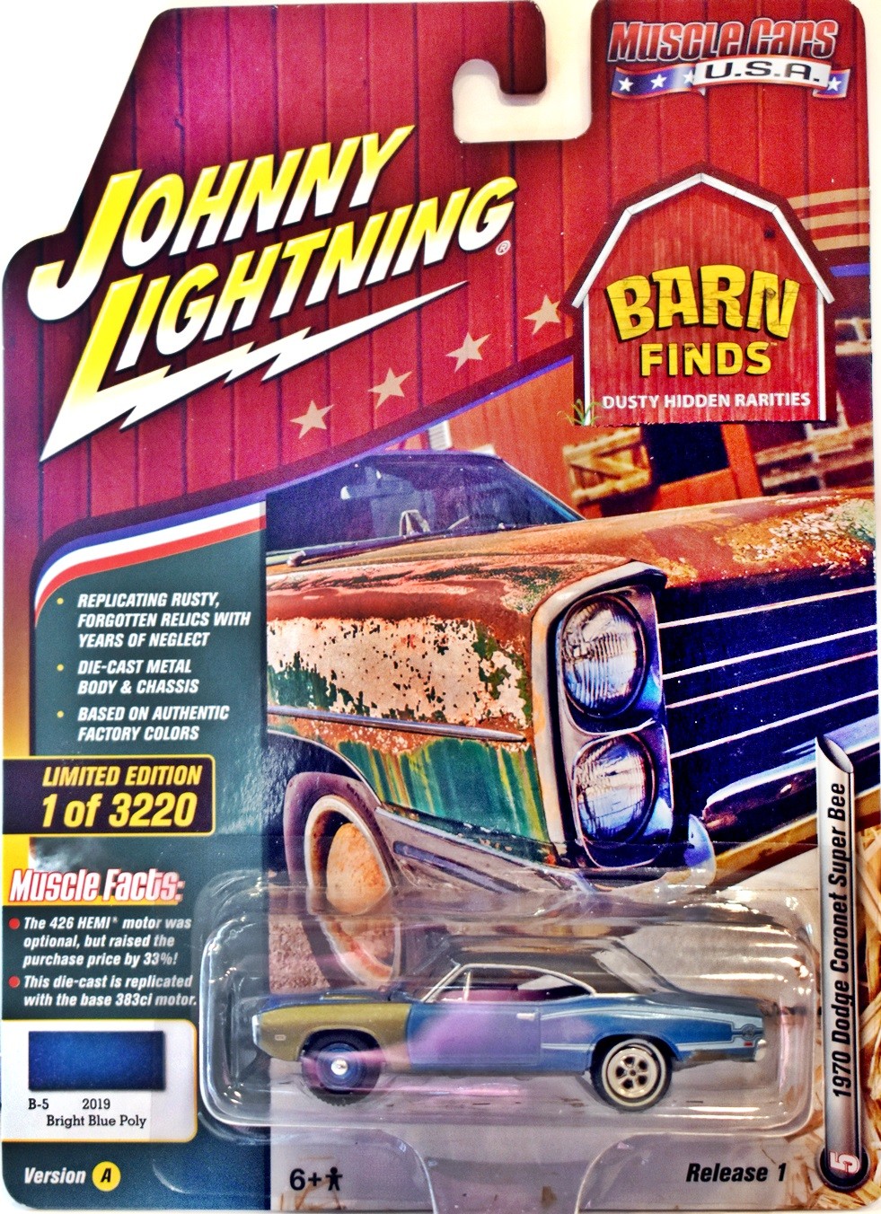 Johnny Lightning Mucle Cars USA - Barn Finds - 1970 Dodge Super Bee