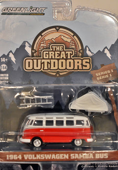 Greenlight - The Great Outdoors - 1960's VW 23 Window Samba Bus with Rooftop Tent