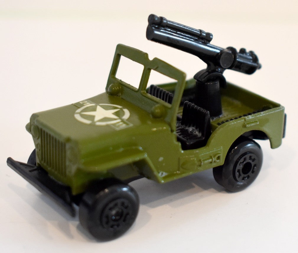 Matchbox (MB38-C-1) Military Jeep with Machine Gun