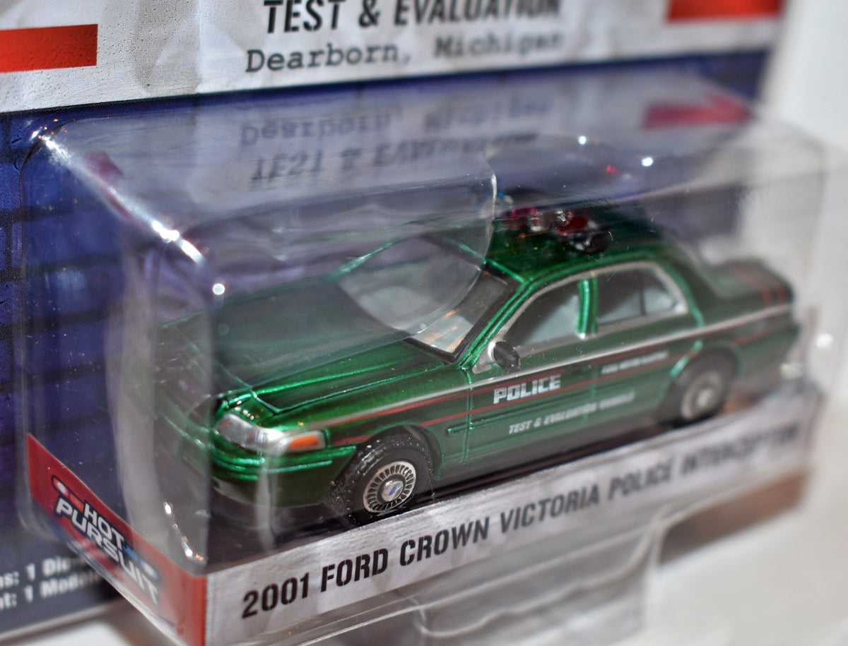 Greenlight -  Hot Pursuit - Rare Chase Green Machine -  Ford Factory Test & Evaluation  Crown Vic Police Interceptor