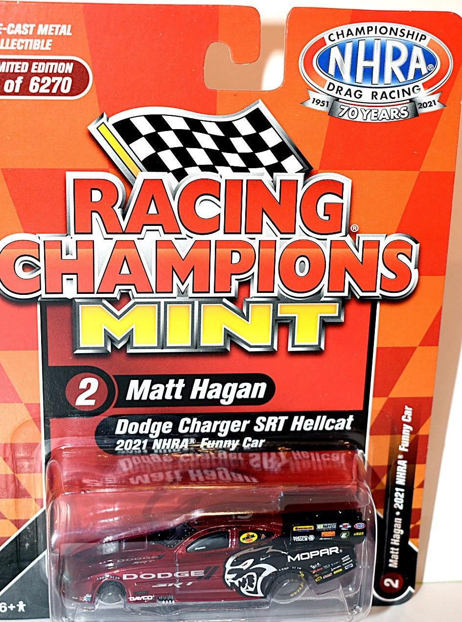Racing Champions Mint Series - Matt Hagan 2021 Dodge Charger SRT Hellcat Funny Car
