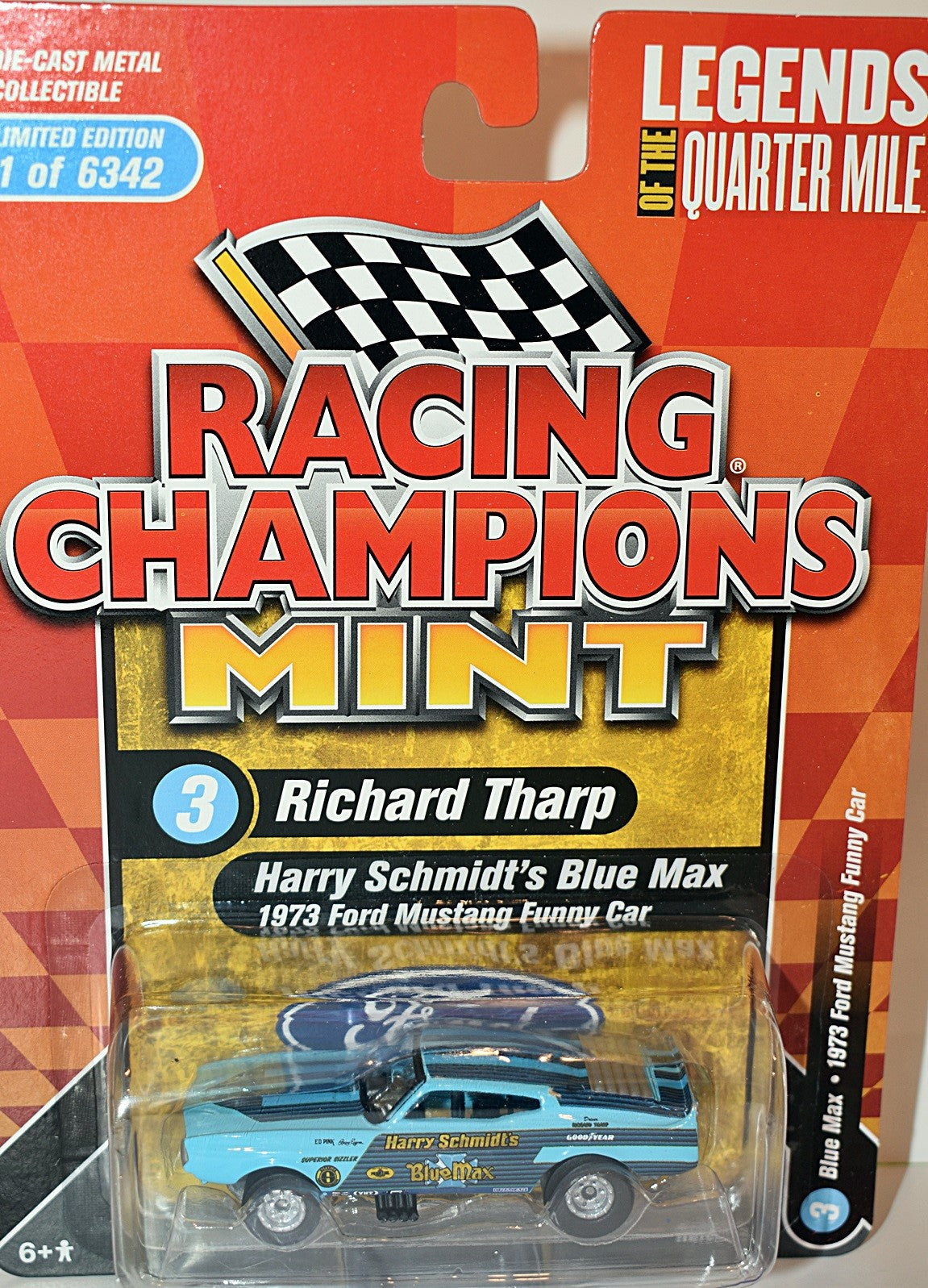 Racing Champions Mint Series - Legends of the Quarter Mile - Harry Schmidt's Blue Max 1972 Ford Mustang Funny Car