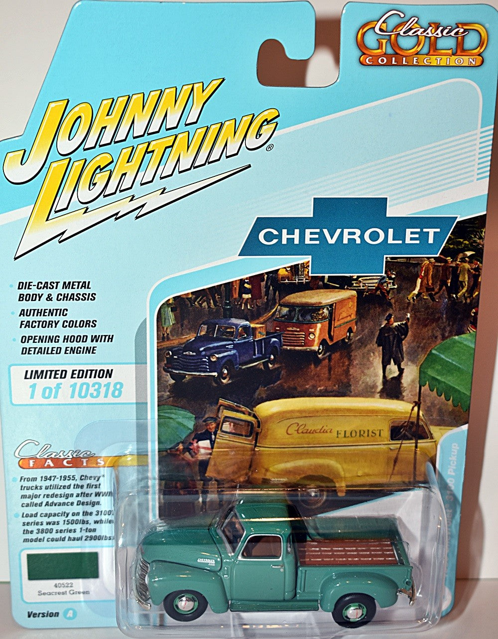 Johnny Lightning Classic Gold - 1950 Chevrolet 3100 5 Window Pickup Truck