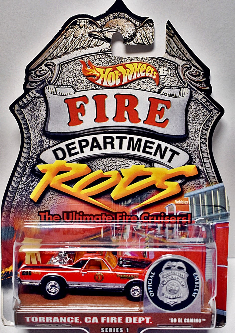 Hot Wheels Fire Rods - Torrance CA Chevrolet El Camino Fire Truck