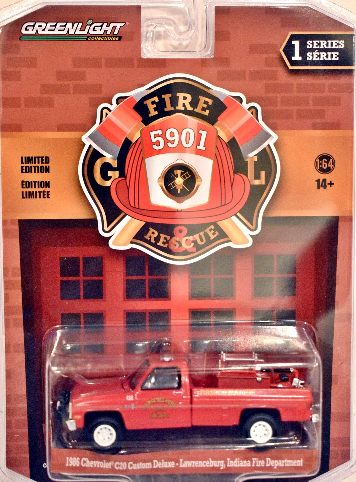 Greenlight Fire & Rescue - 1986 Chevy C2 Custom Deluxe Pickup - Lawrenceburg IN Fire Dept
