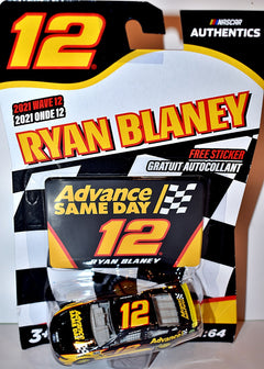 NASCAR Authentics - Ryan Blaney Advanced Same Day Ford Mustang