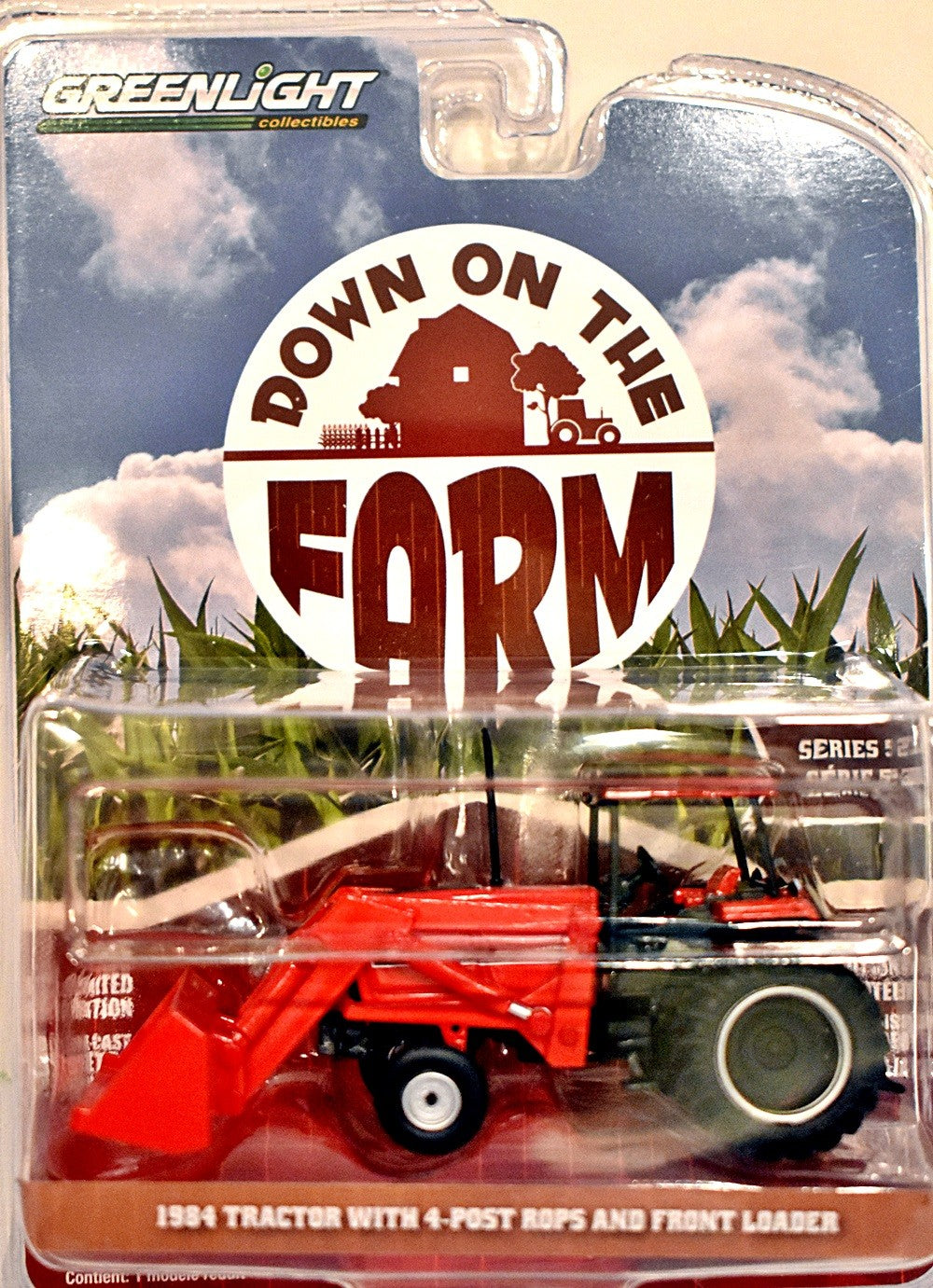 Greenlight - Down On The Farm - 1974  Tractor with 4 Post Rops & Front Loader