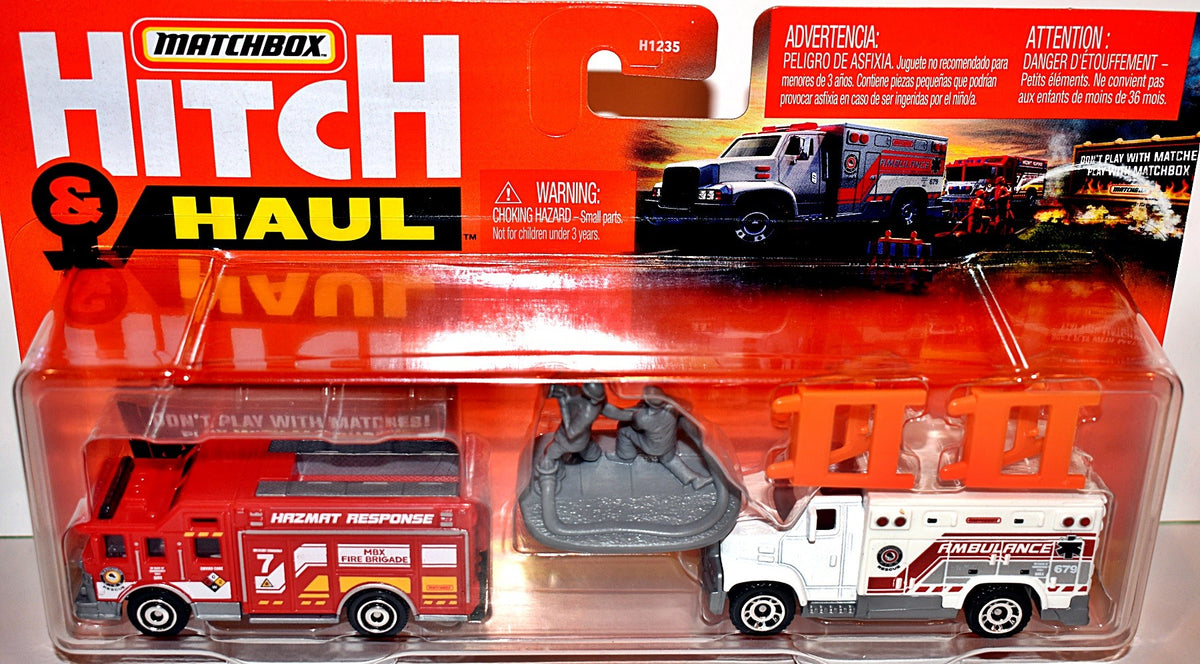 Matchbox Hitch and Haul Sets - Fire Department Rescue Set