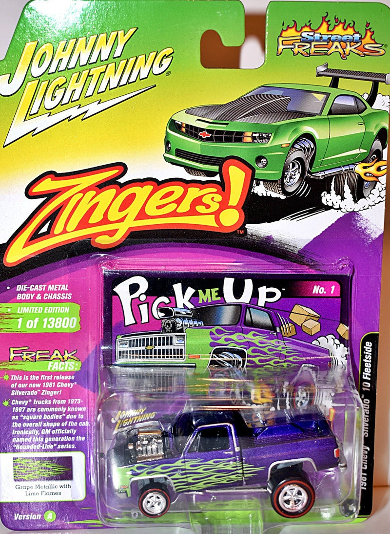 Johnny Lightning Street Freaks Zingers -  1973 Chevy Cheyenne - Squarebody - Pickup Truck