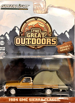 Greenlight - The Great Outdoors - 1984 GMC Sierra Classic with Camper