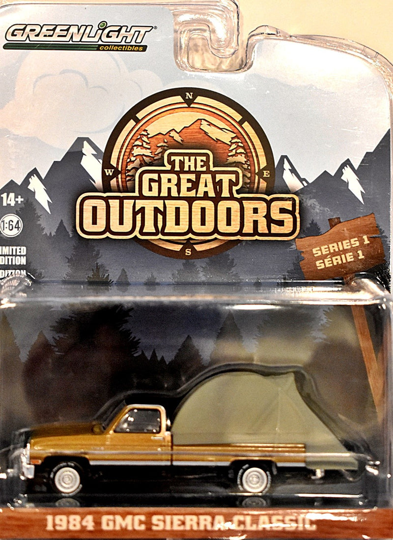 Greenlight - The Great Outdoors - 1984 GMC Sierra Classic with Camper