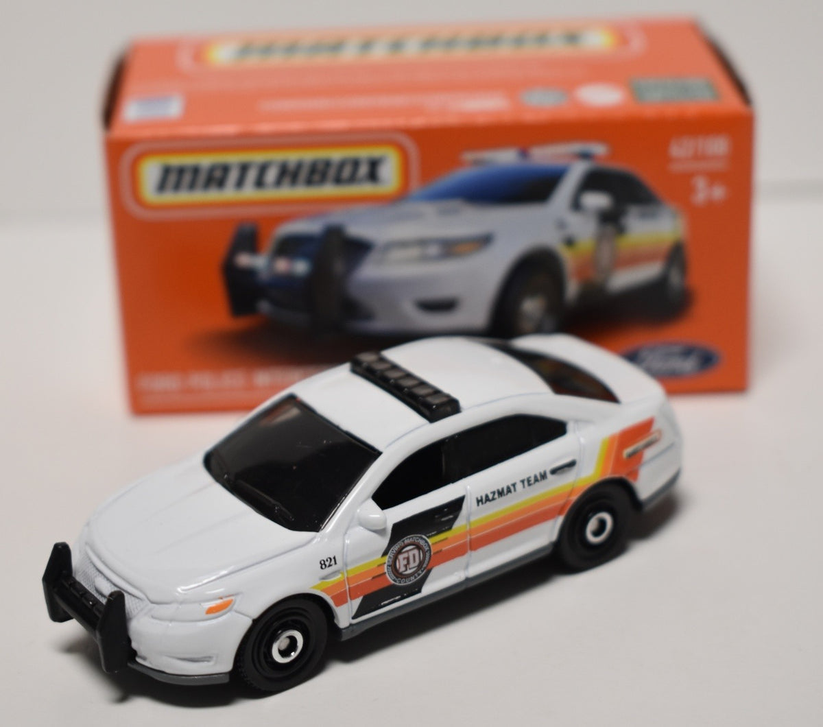 Matchbox  Power Grabs Fire Department Hazmat Team Ford Interceptor