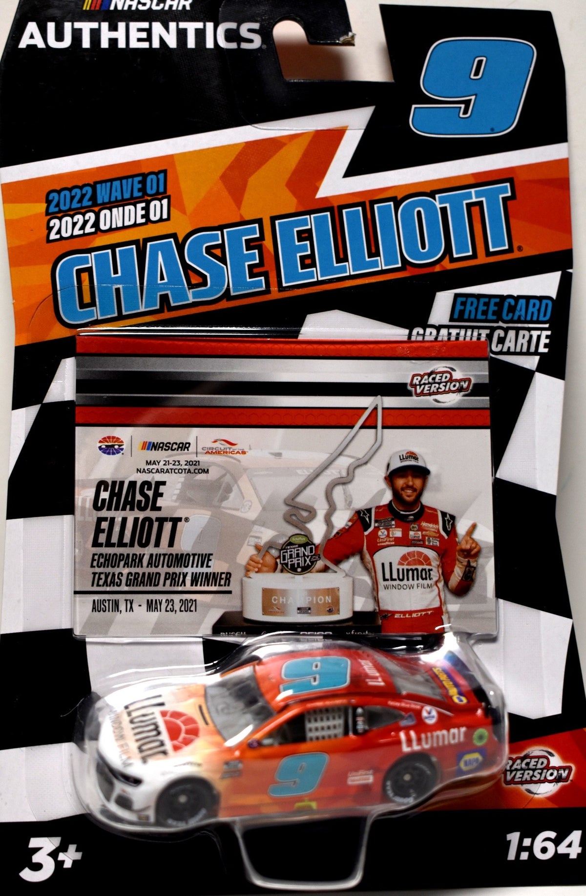 NASCAR Authentics Hendrick Motorsports - Chase Elliott LLumar  Chevrolet Camaro Texas Winner