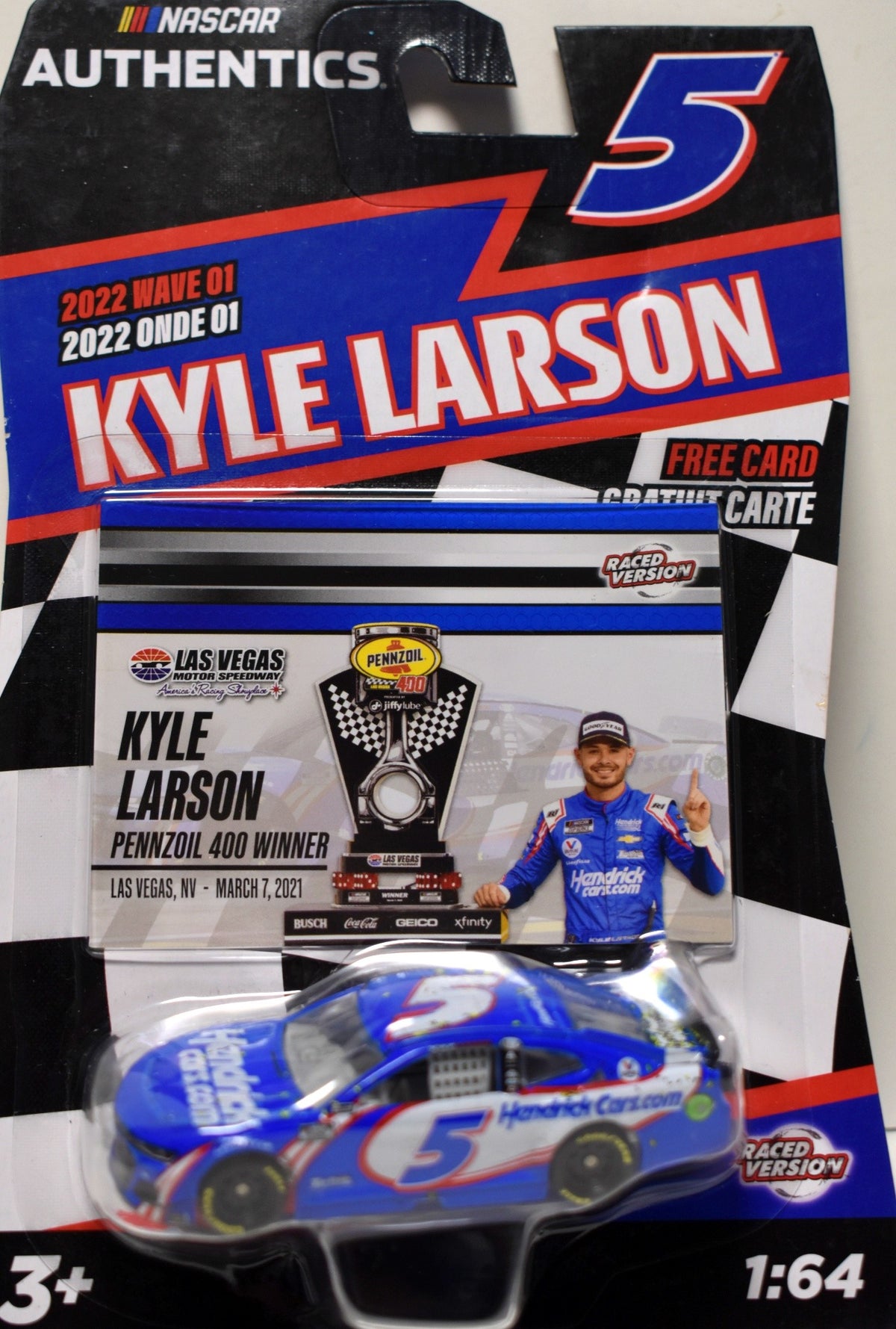 NASCAR Authentics - Kyle Larson Hendick Cars.com Chevrolet Camaro Stock Car