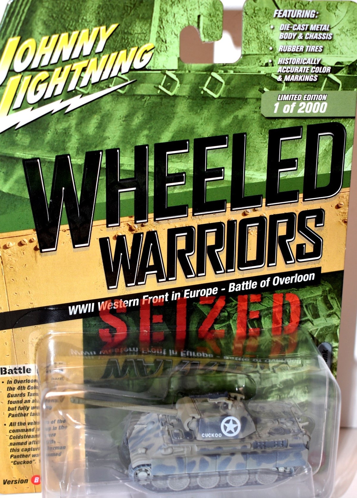 Johnny Lightning - Wheeled Warriors - WWII Seized German Panther-G Tank