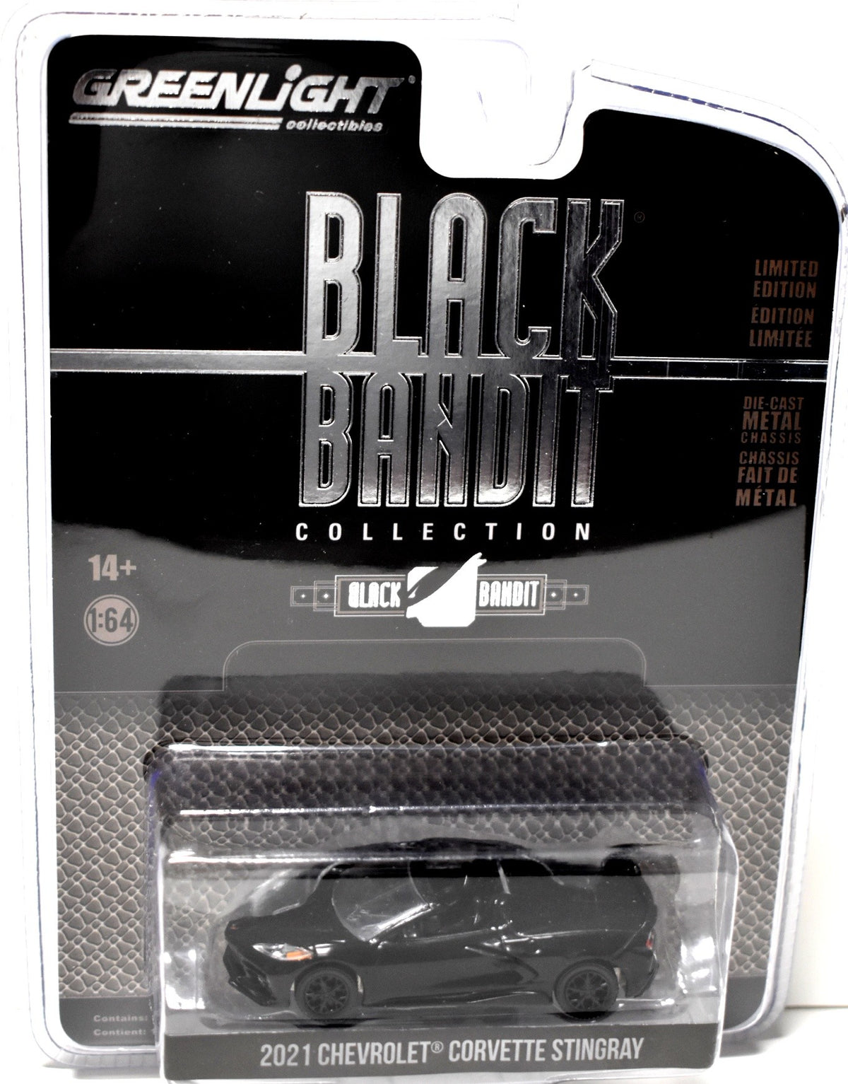 Greenlight Black Bandit Chevrolet Corvette C8 Stingray Convertible