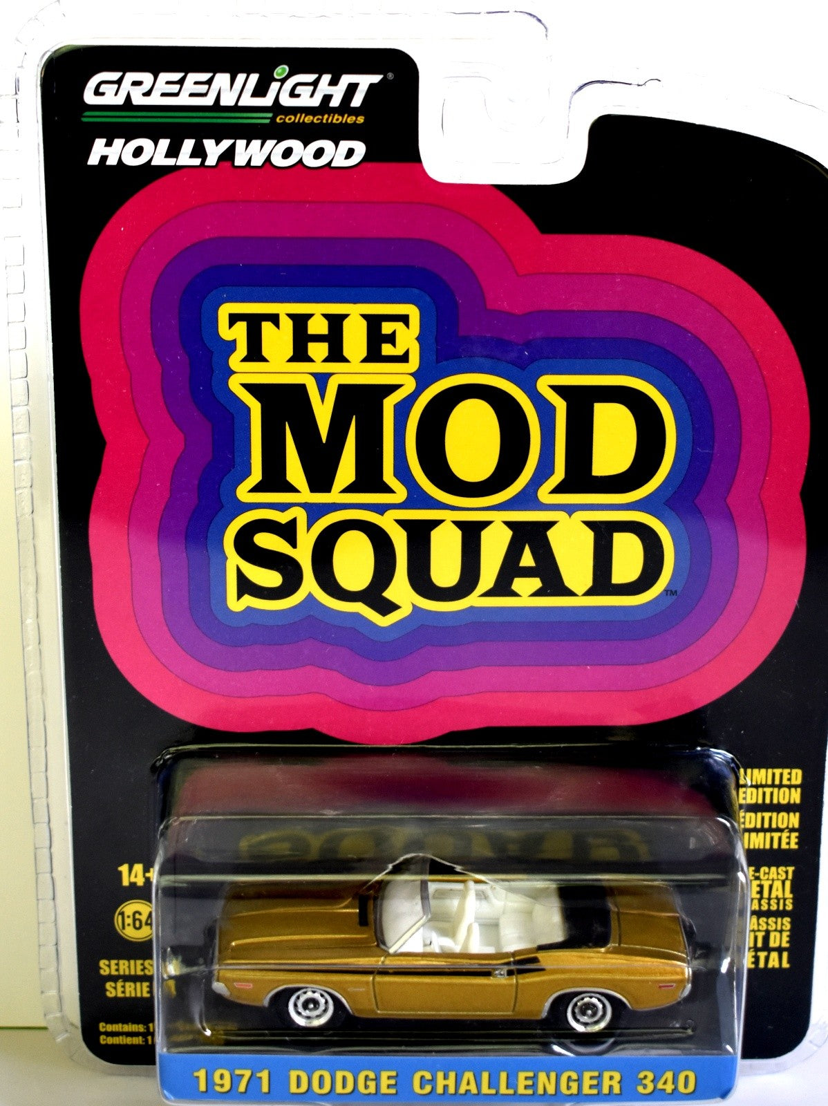 Greenlight Hollywood - The Mod Squad - 1971 Dodge Challenger 340 Convertible