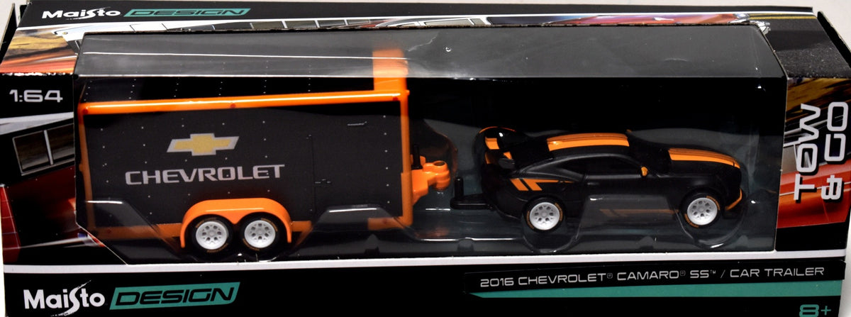 Maisto - Transport - Chevy Set - 2016 Chevy Camaro and  Chevrolet Racing Trailer