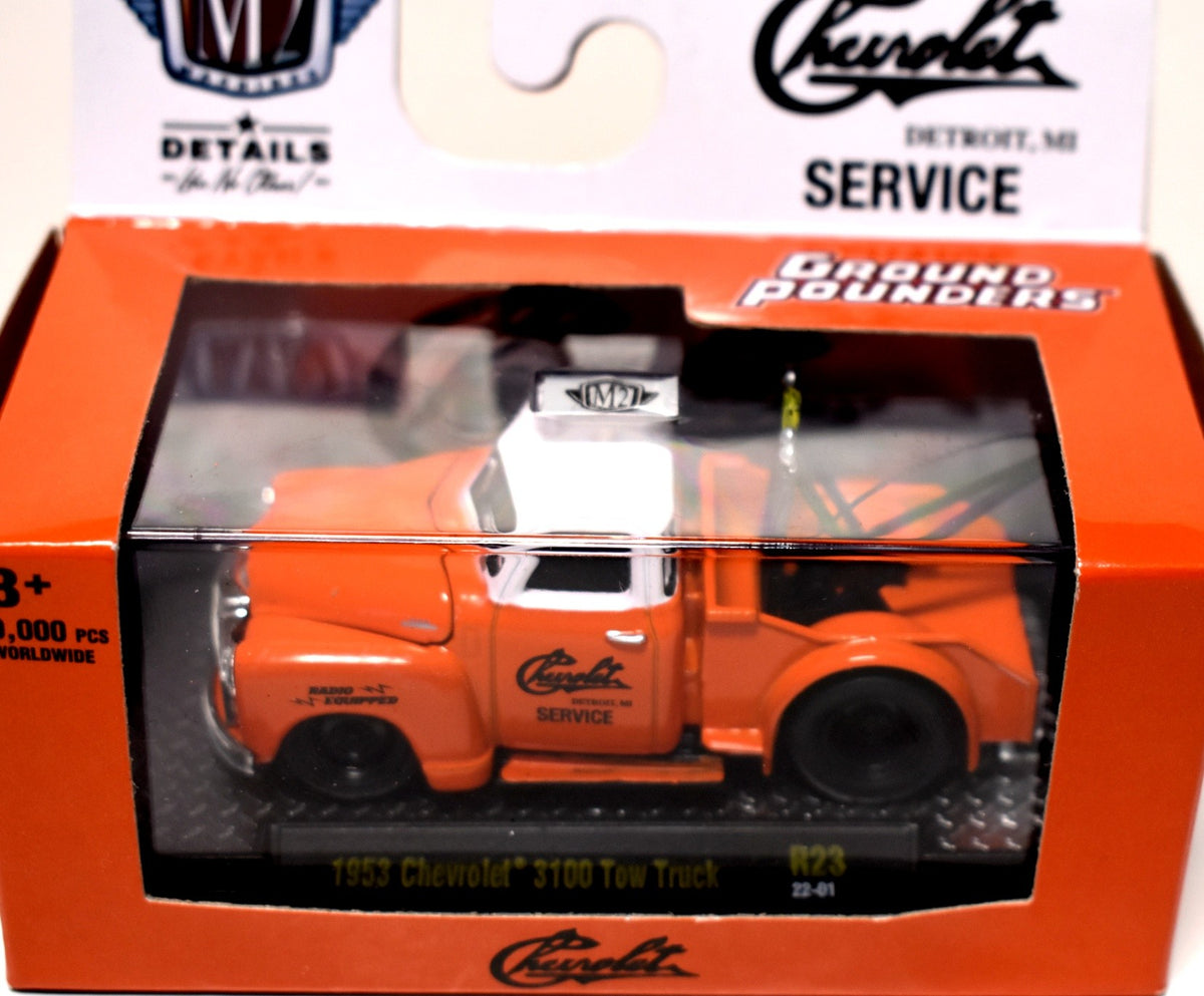 M2 Machines - Ground Pounders - 1953 Chevy Detroit MI Dealer Service Tow Truck