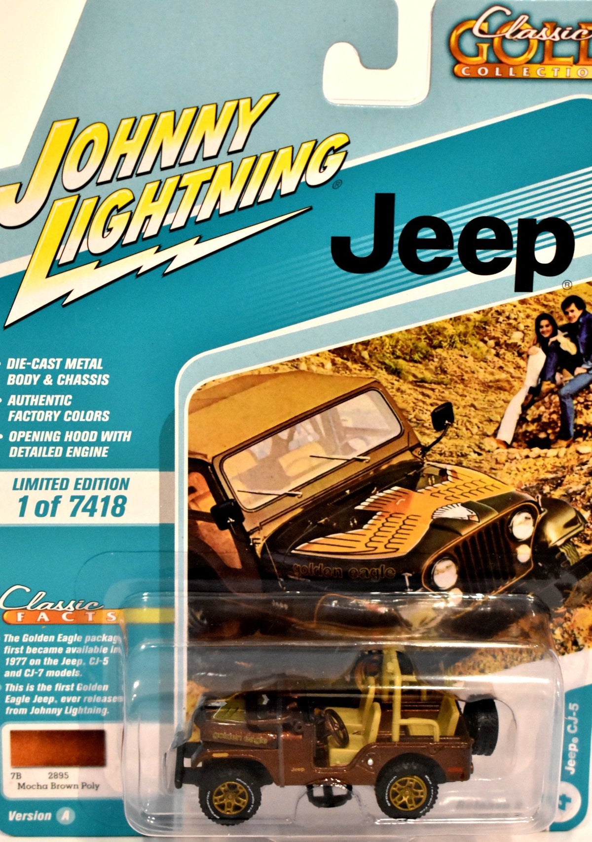 Johnny Lightning - Classic Gold - Jeep CJ-5 Golden Eagle