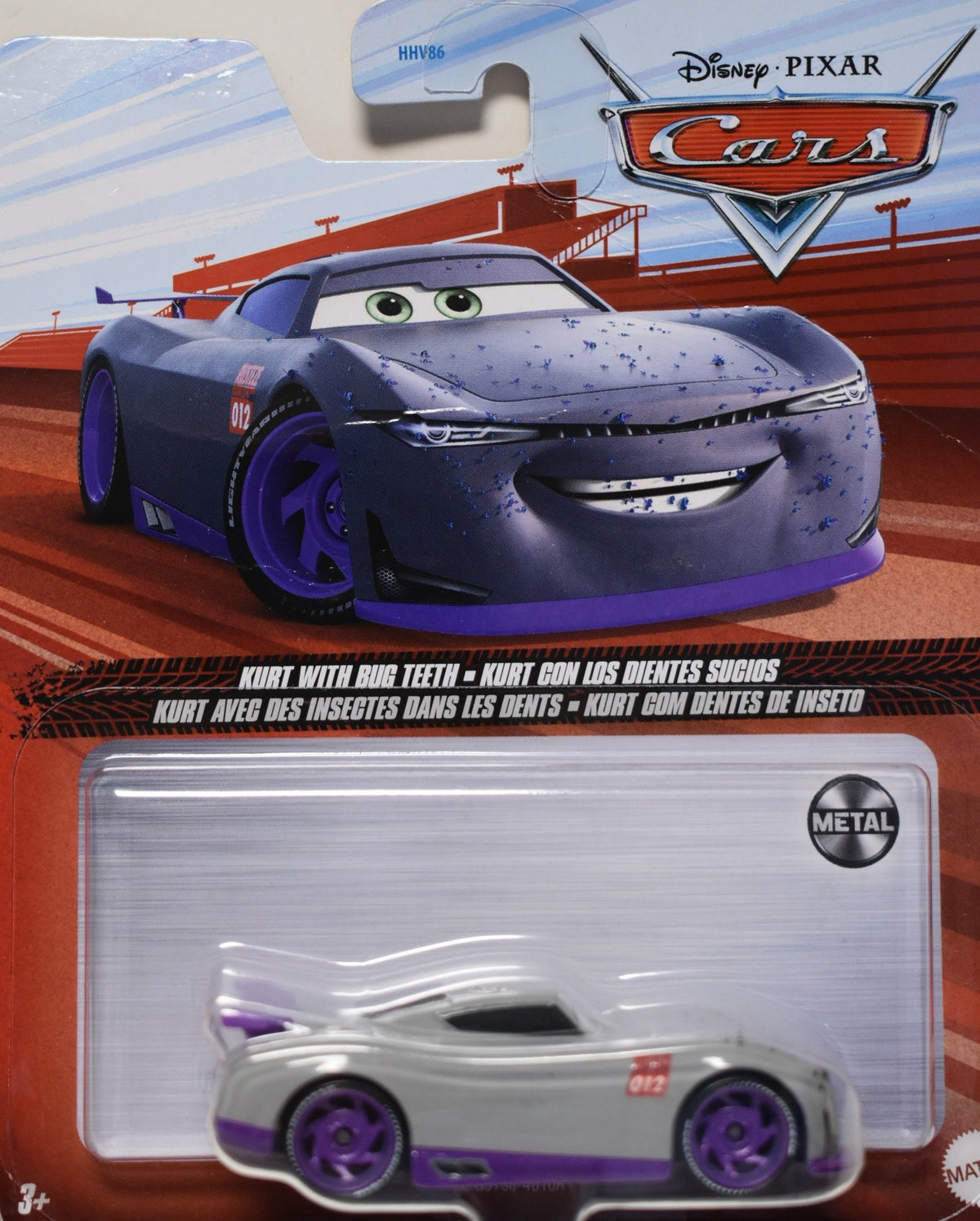 Disney Cars - Kurt - Rookie Race Car with bugs in his teeth graphics