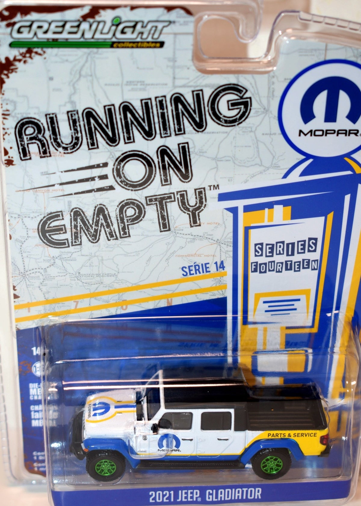 Greenlight - Green Machine Chase Vehicle -Running on Empty -  MOPAR Parts & Service Jeep Gladiator