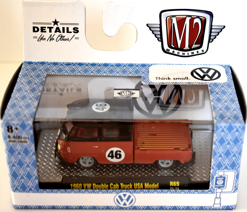 M2 Machines Auto Thentics VW - 1960 Volkswagen Double Cab Truck USA Model