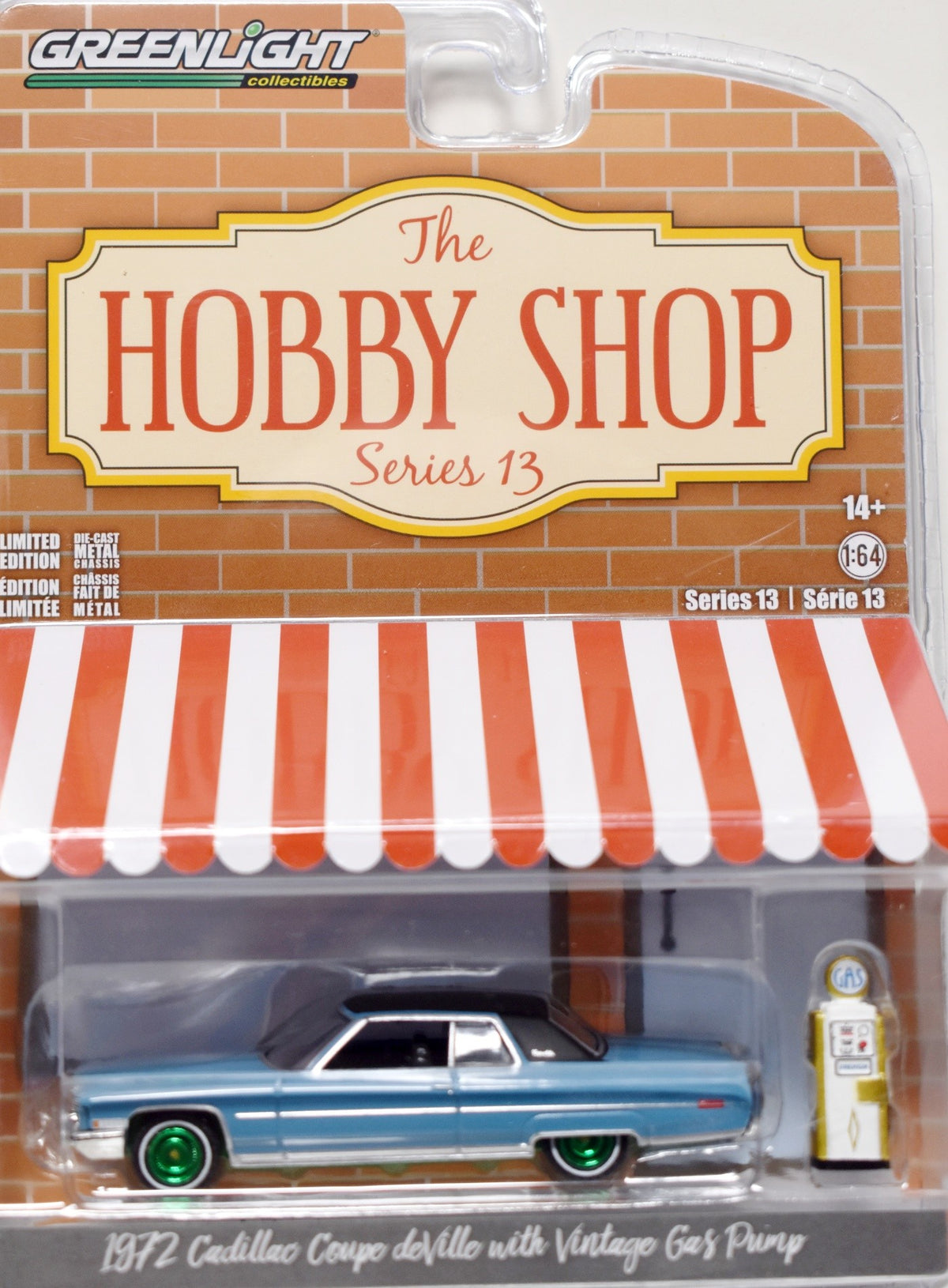 Greenlight Hobby Shop - GREEN MACHINE - 1972 Cadillac Coupe de Ville with Gas Pump
