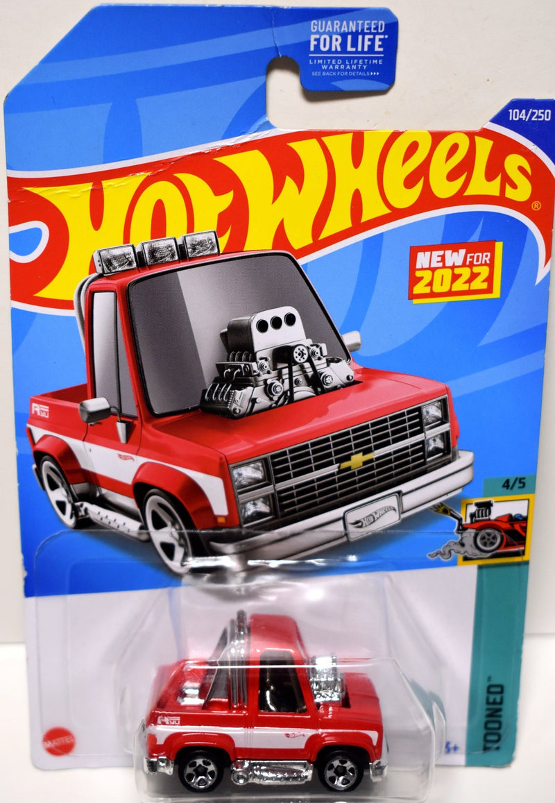 Hot Wheels  "Tooned" 1983 Chevrolet Silverado Pickup Truck
