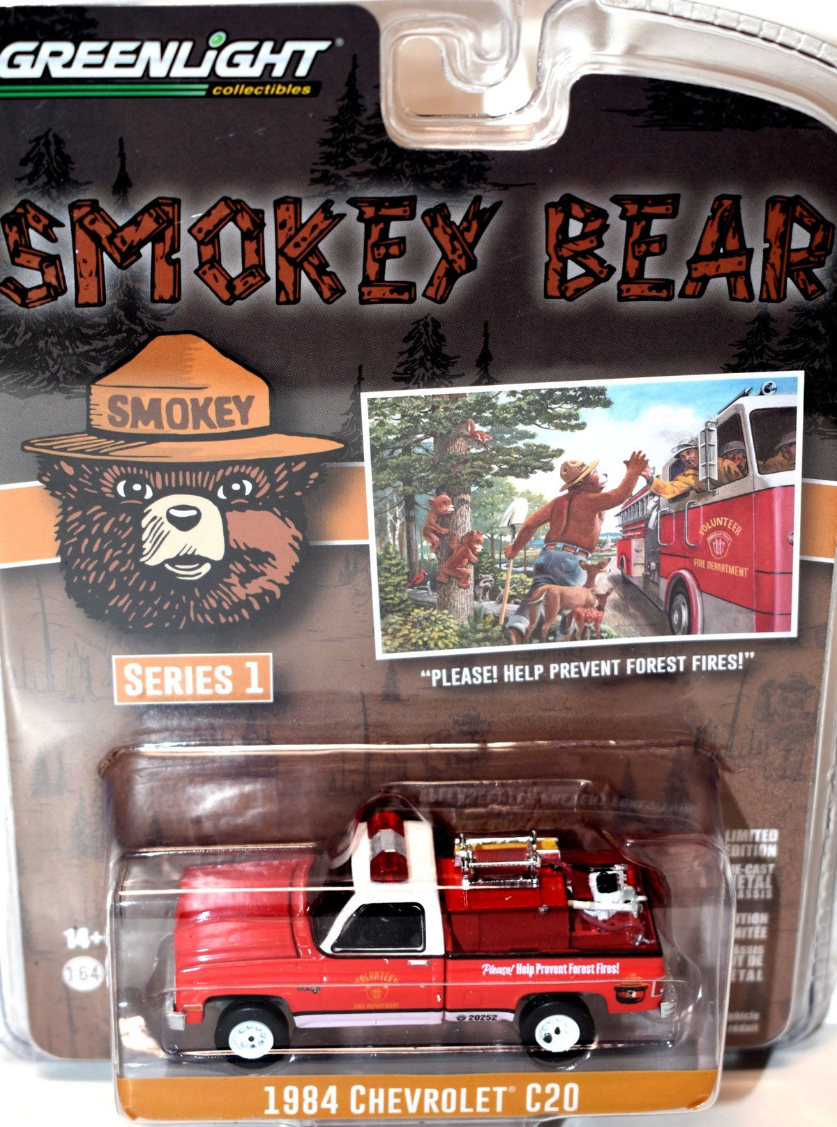 Greenlight - Smokey Bear - 1984 Chevy C20 Fire Truck