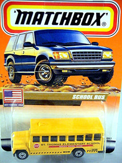Matchbox 2000 Millennium Logo Chase Series St Thomas Elementary School Bus