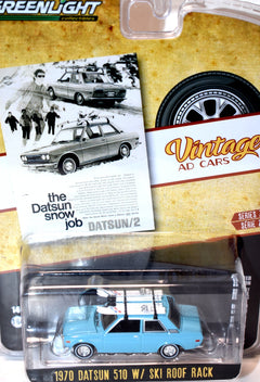 Greenlight Vintage Auto Ads - 1970 Datsun 510 w/ Ski Rack