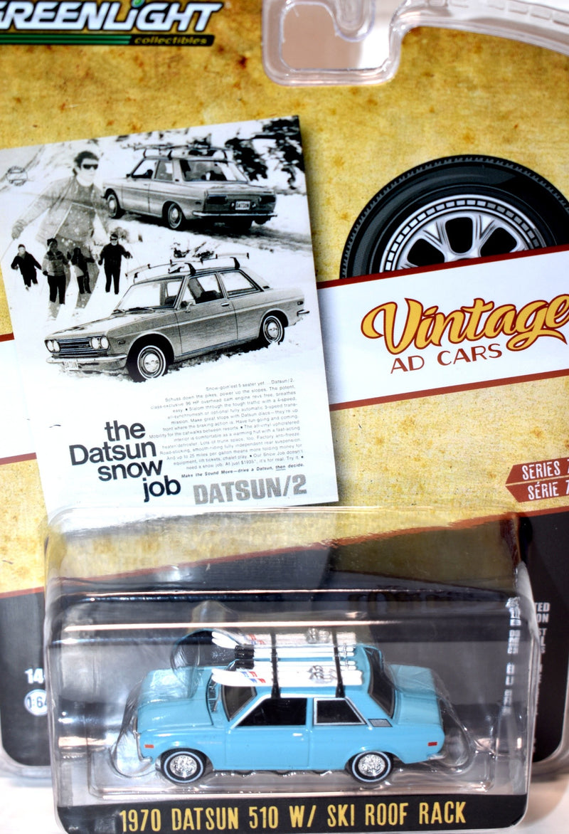 Greenlight Vintage Auto Ads - 1970 Datsun 510 w/ Ski Rack