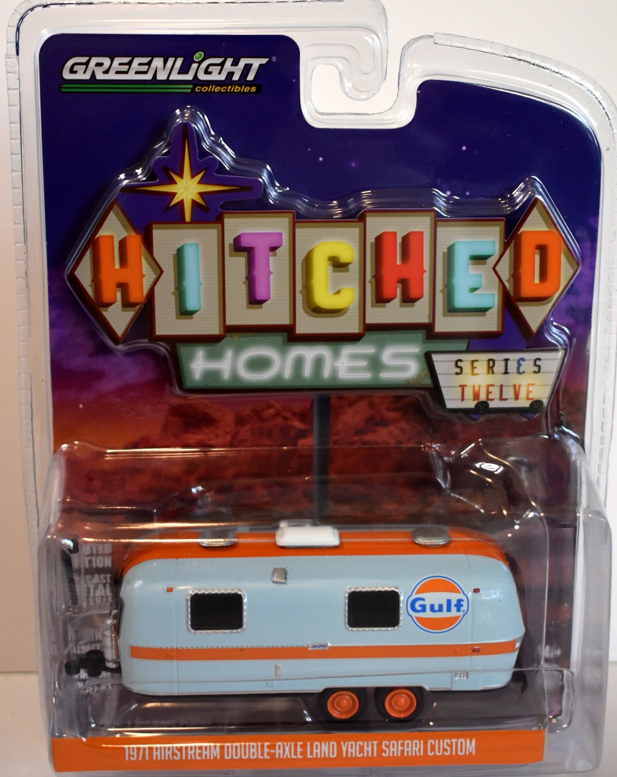 Greenlight Hitched Homes - Gulf Racing 1971 Airstream Double Axle Land Yacht Safari Custom