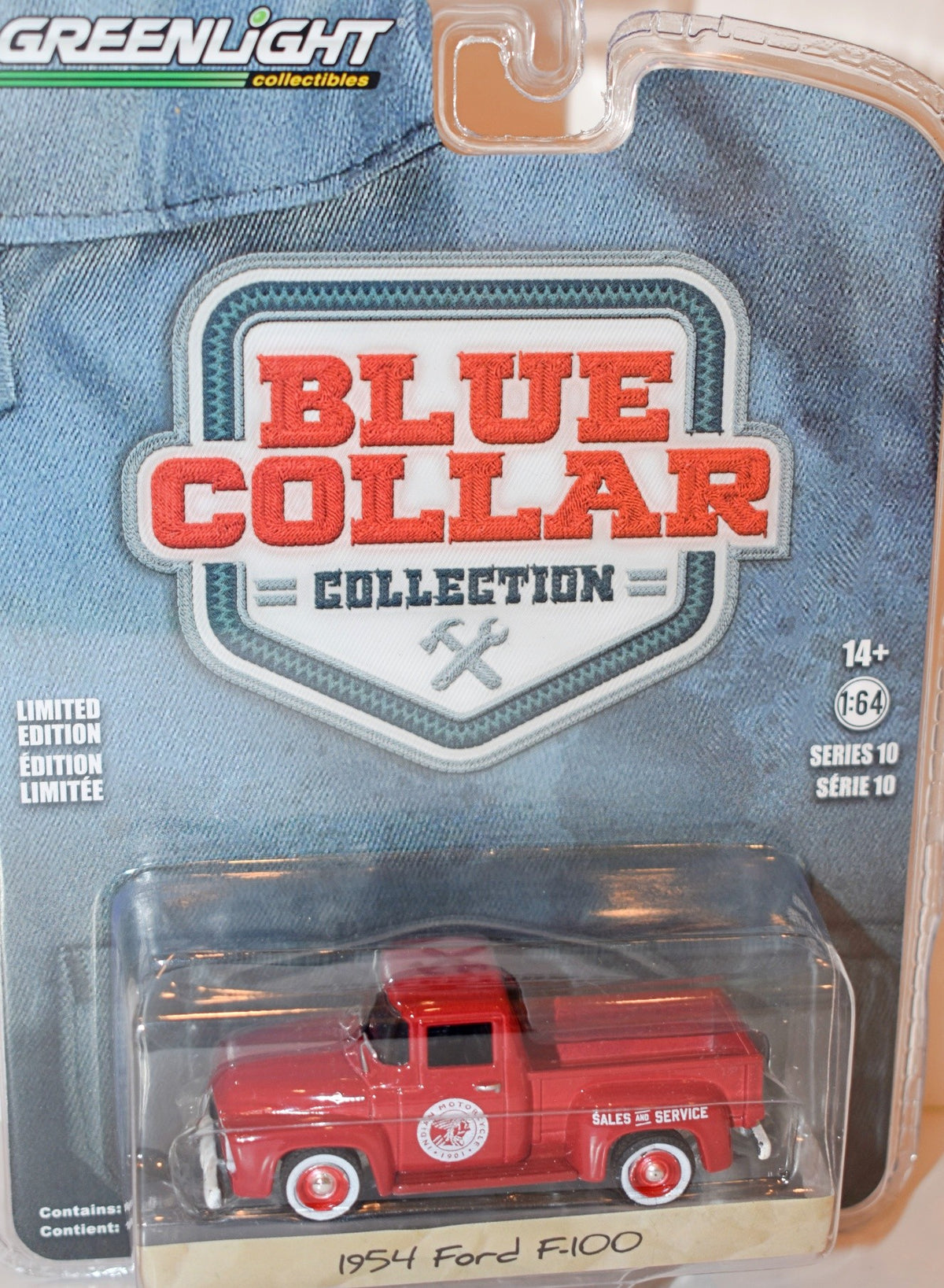 Greenlight - Blue Collar - 1954 Ford F100 Indian Motorcycle Shop Truck