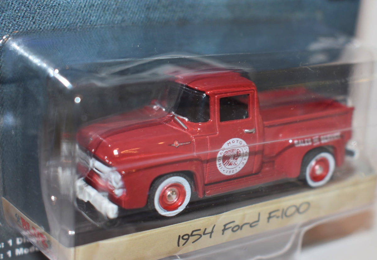Greenlight - Blue Collar - 1954 Ford F100 Indian Motorcycle Shop Truck