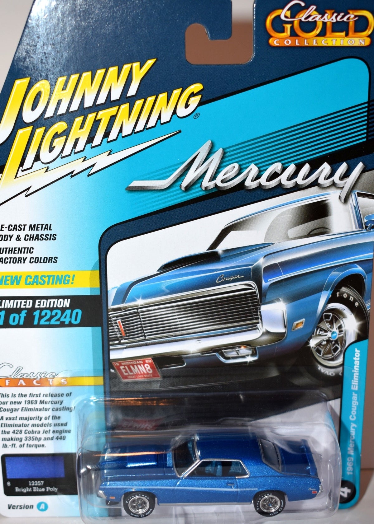 Johnny Lightning Classic Gold  - 1969 Mercury Cougar Eliminator
