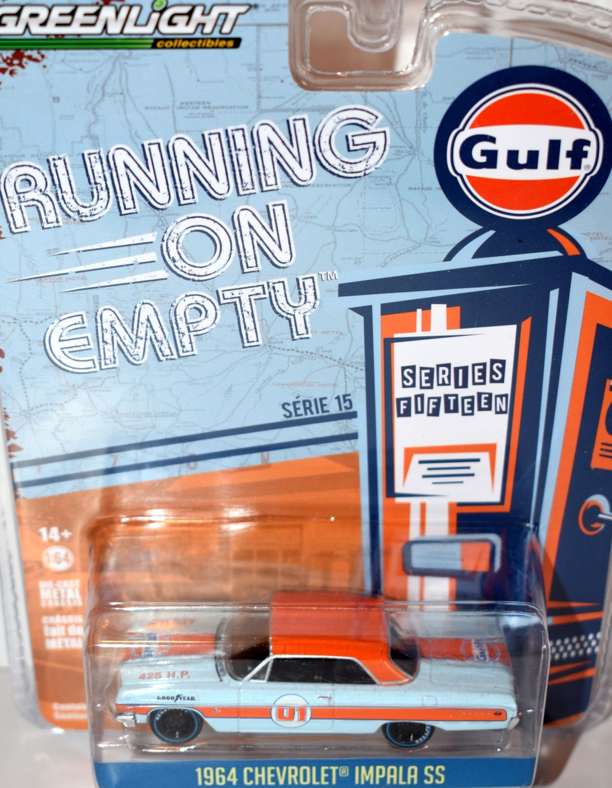 Greenlight - Running on Empty -  Gulf Racing - 1964 Chevrolet Impala SS