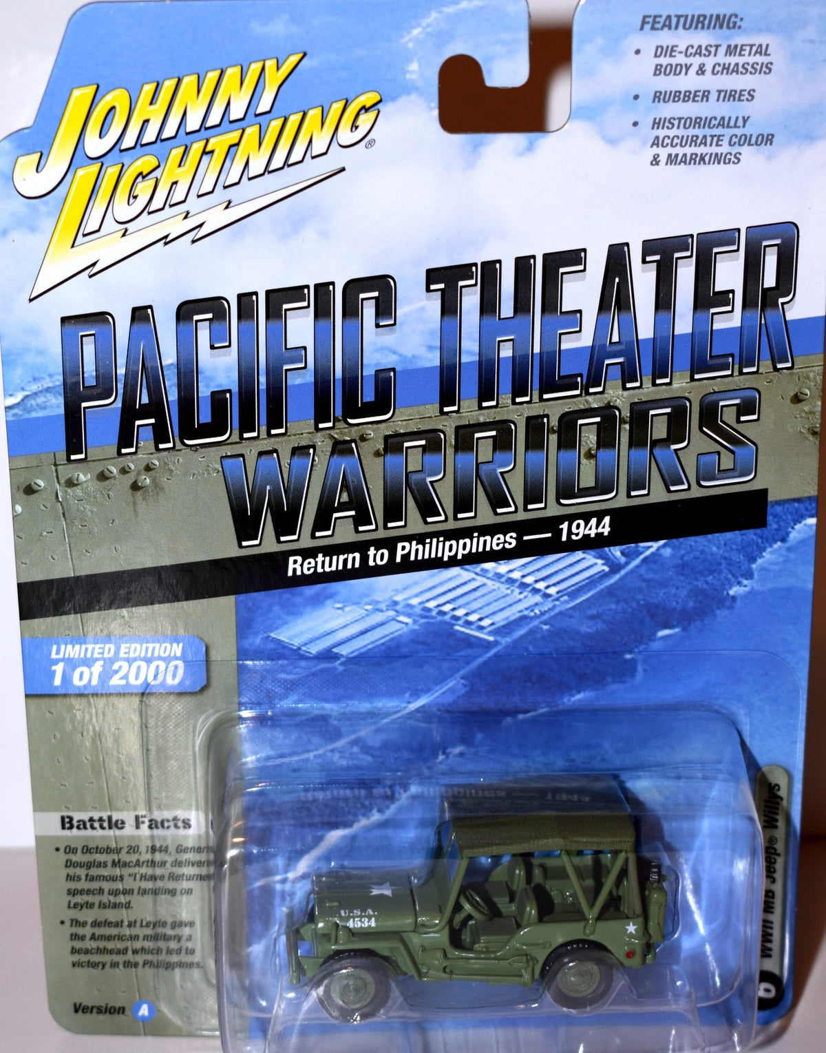 Johnny Lightning - Pacific Theater Warriors - WWII MB Jeep Willys