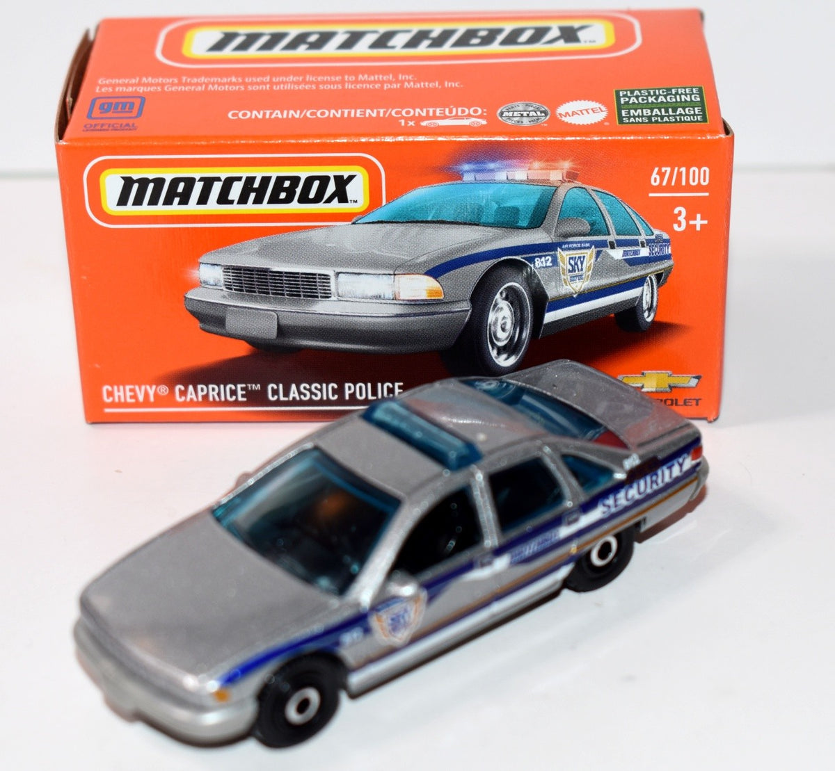 Matchbox  Power Grabs  Chevrolet Caprice Airport Security Patrol Car