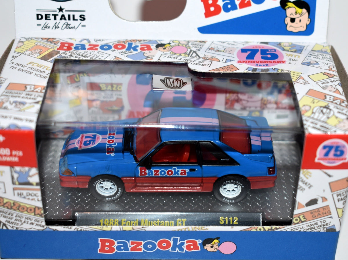M2 Machines Auto-Thentics -  Bazooka Bubble Gum 1988 Ford Mustang GT