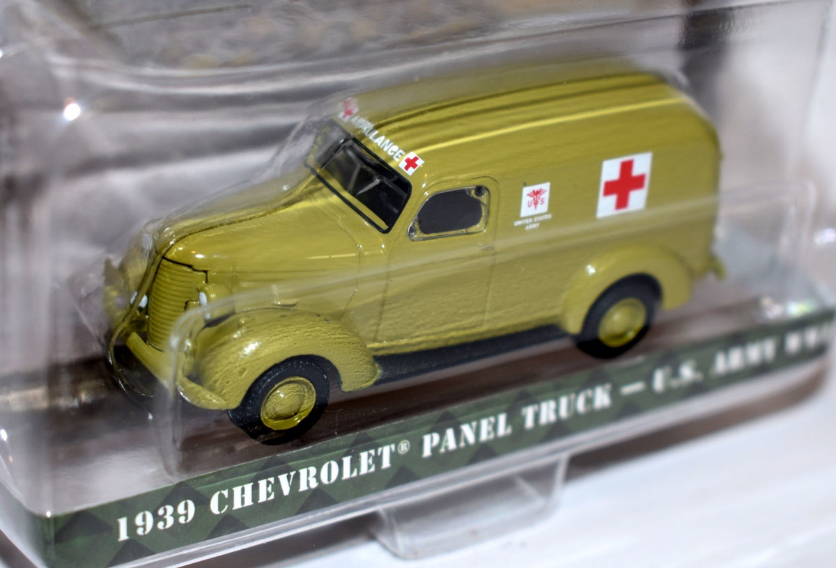 Greenlight - Battalion 64 - 1939 Chevrolet Panel  Truck - US Army WWII Ambulance