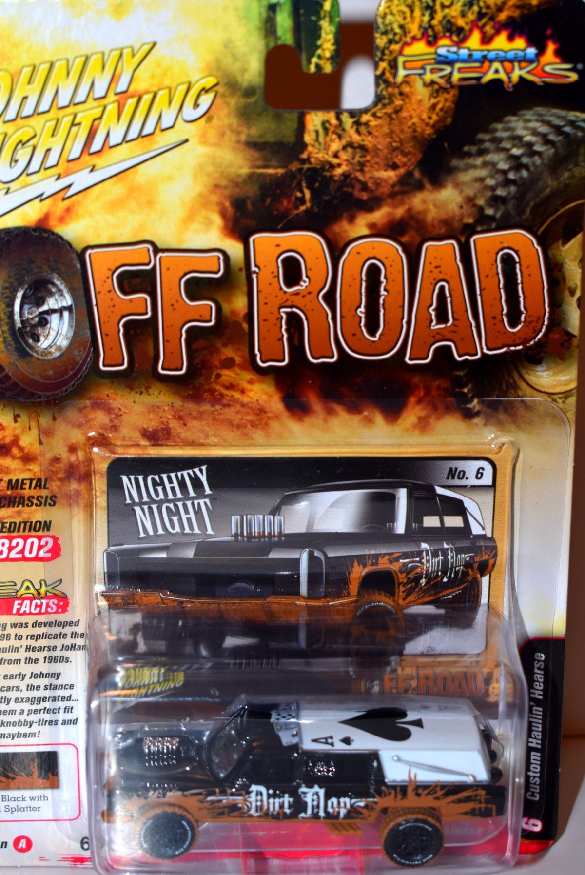 Johnny Lightning Street Freaks - Off Road - Dirt Nap - Cadillac Hearse 4x4